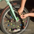 Clip de plástico para bicicleta, cuentas redondas, radios de rueda de estrella